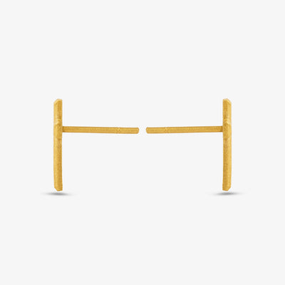 Cross Stud Earrings - Gold 18k