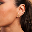 Cross Stud Earrings - Gold 24k