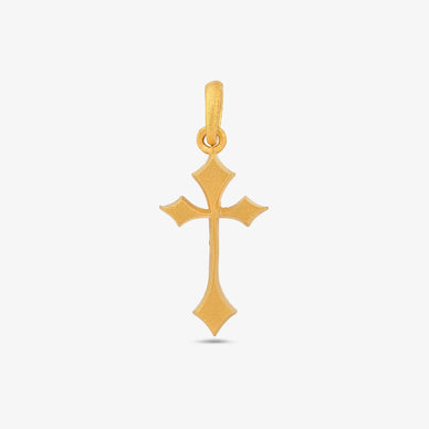Modern Cross Pendant - Gold 24k