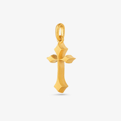 Modern Cross Pendant - Gold 18k