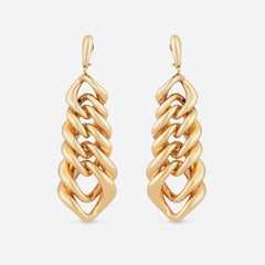 Curb Link Statement Drop Earrings