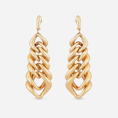 Curb Link Statement Drop Earrings