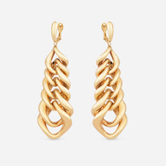 Curb Link Statement Drop Earrings