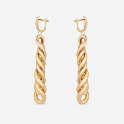 Curb Link Statement Drop Earrings