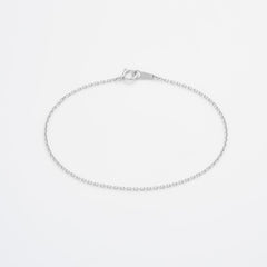 Diamond Cut Cable Chain Bracelet - Platinum