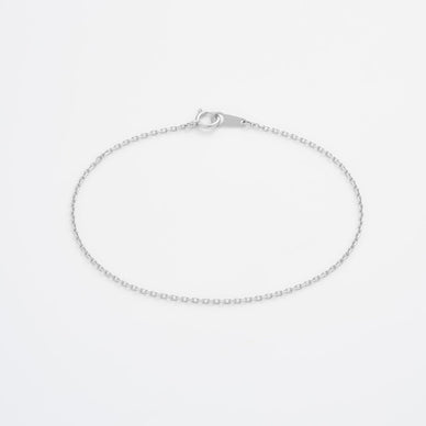 Diamond Cut Cable Chain Bracelet - Platinum