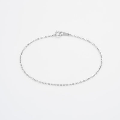 Diamond Cut Cable Chain Bracelet - Platinum