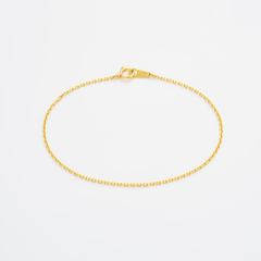 Diamond Cut Cable Chain Bracelet - Gold 24k