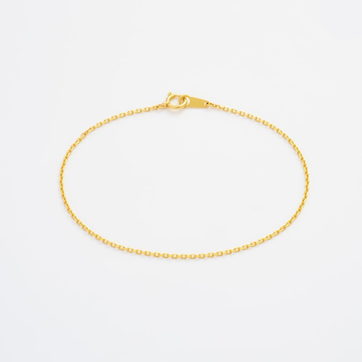 Diamond Cut Cable Chain Bracelet - Gold 24k
