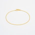 Diamond cut cable chain bracelet