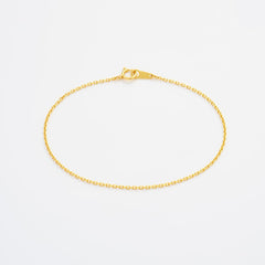 Diamond Cut Cable Chain Bracelet - Gold 24k