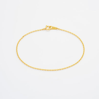 Diamond Cut Cable Chain Bracelet - Gold 24k