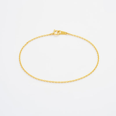 Diamond Cut Cable Chain Bracelet - Gold 24k