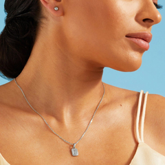 Diamond Cut Cable Chain Necklace - Platinum