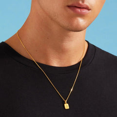 Diamond Cut Cable Chain Necklace - Gold 24k
