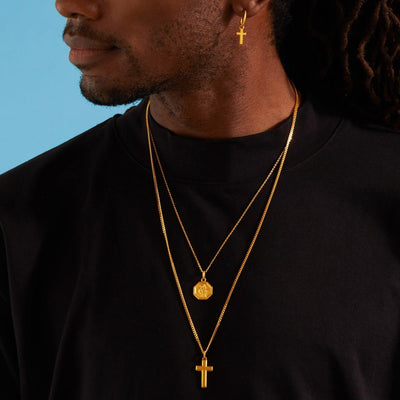 Diamond Cut Cable Chain Necklace - Gold 24k