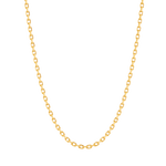Diamond cut cable chain necklace