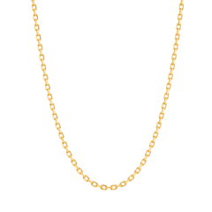Diamond Cut Cable Chain Necklace - Gold 24k