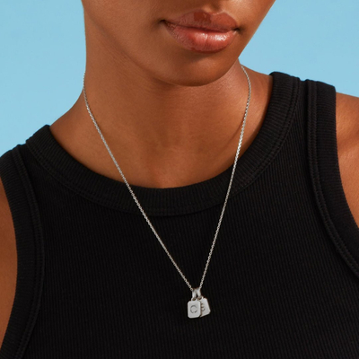 Diamond Cut Cable Chain Necklace - Platinum