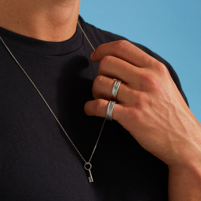 Diamond Cut Cable Chain Necklace - Platinum