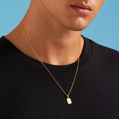 Diamond Cut Cable Chain Necklace - Gold 24k