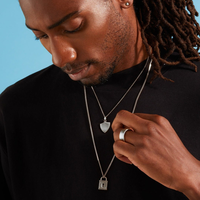 Diamond Cut Cable Chain Necklace - Platinum