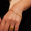 Diamond Cut Curb Chain Bracelet - Gold 24k