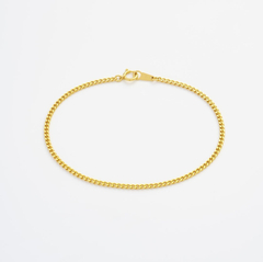 Diamond Cut Curb Chain Bracelet - Gold 24k