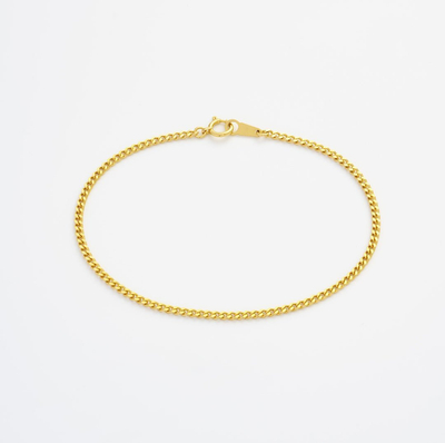 Diamond Cut Curb Chain Bracelet - Gold 24k