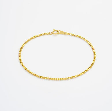 Diamond Cut Curb Chain Bracelet - Gold 24k