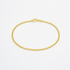 Diamond cut curb chain bracelet