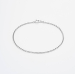 Diamond cut curb chain bracelet