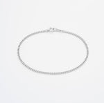 Diamond cut curb chain bracelet
