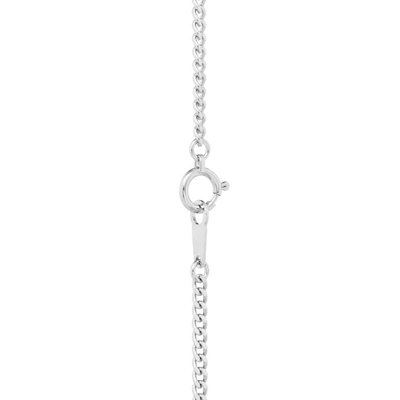 Diamond Cut Curb Chain Necklace - Platinum
