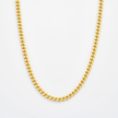 Diamond Cut Curb Chain Necklace - Gold 24k