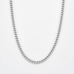 Diamond cut curb chain necklace