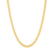 Diamond Cut Curb Chain Necklace - Gold 24k