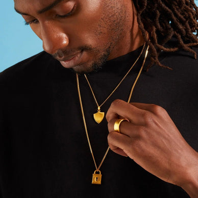 Diamond Cut Curb Chain Necklace - Gold 24k