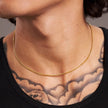 Diamond Cut Curb Chain Necklace - Gold 24k