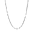 Diamond Cut Curb Chain Necklace - Platinum