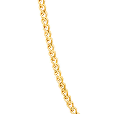 Diamond Cut Curb Chain Necklace - Gold 24k