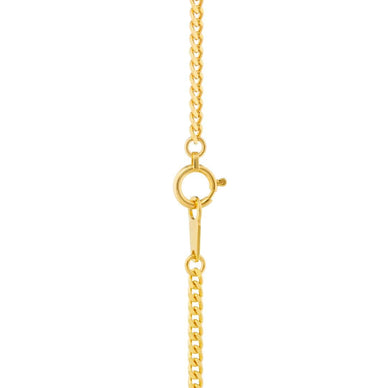 Diamond Cut Curb Chain Necklace - Gold 24k