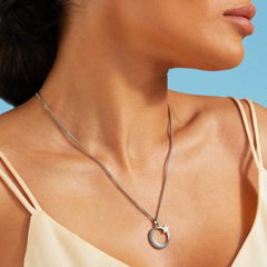 Diamond Cut Curb Chain Necklace - Platinum