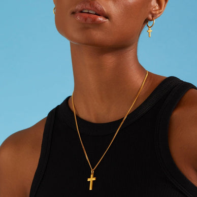 Diamond Cut Curb Chain Necklace - Gold 24k