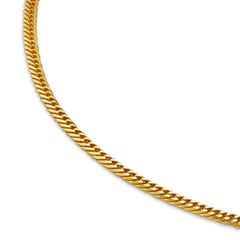 Diamond Cut Double Curb Chain Bracelet - Gold 24k