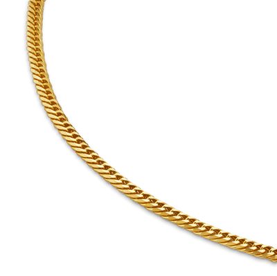 Diamond Cut Double Curb Chain Bracelet - Gold 24k