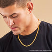 Diamond Cut Double Curb Chain Necklace - Gold 24k
