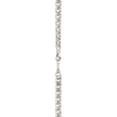 Diamond Cut Double Curb Chain Necklace - Platinum