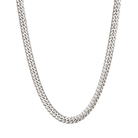 Diamond cut double curb chain necklace