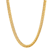 Diamond Cut Double Curb Chain Necklace - Gold 24k